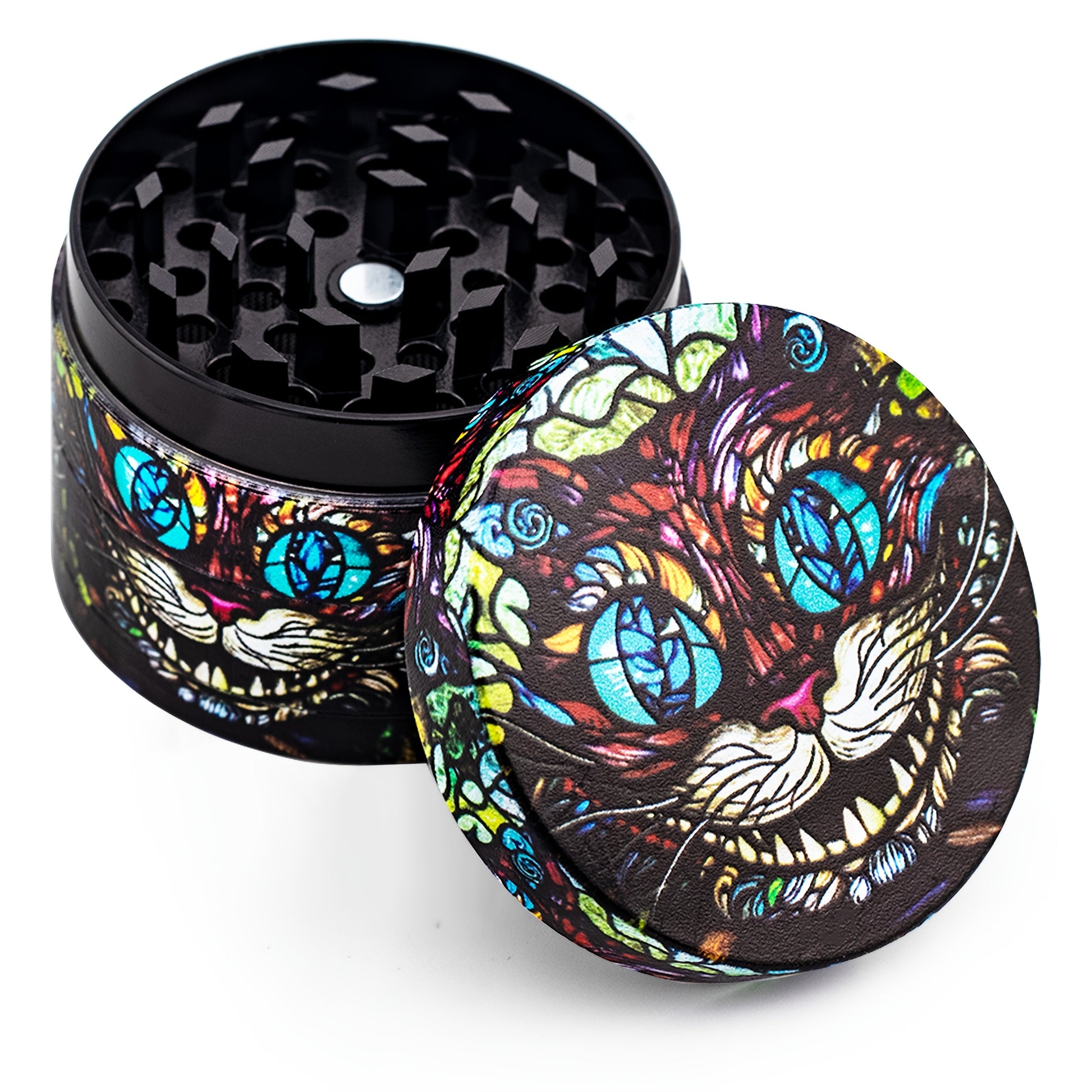 Grinder Chat Vitrail 4 Couches Zinc Manuel Couleurs by LSDLBoutique.ch