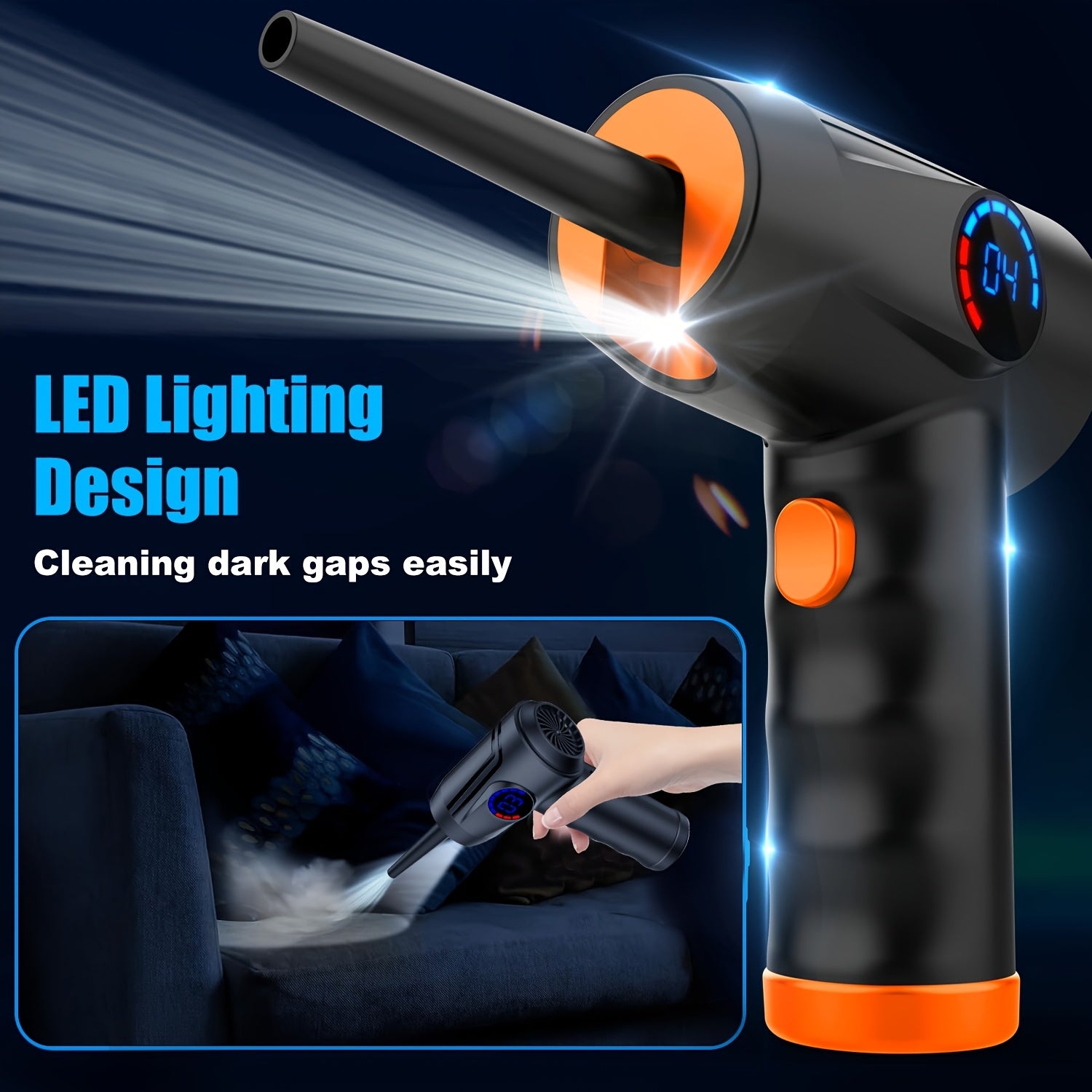 AeroDust – Souffleur d’Air Électrique Sans Fil 51000 RPM, 4 Vitesses & Écran LCD by LSDLBoutique.ch