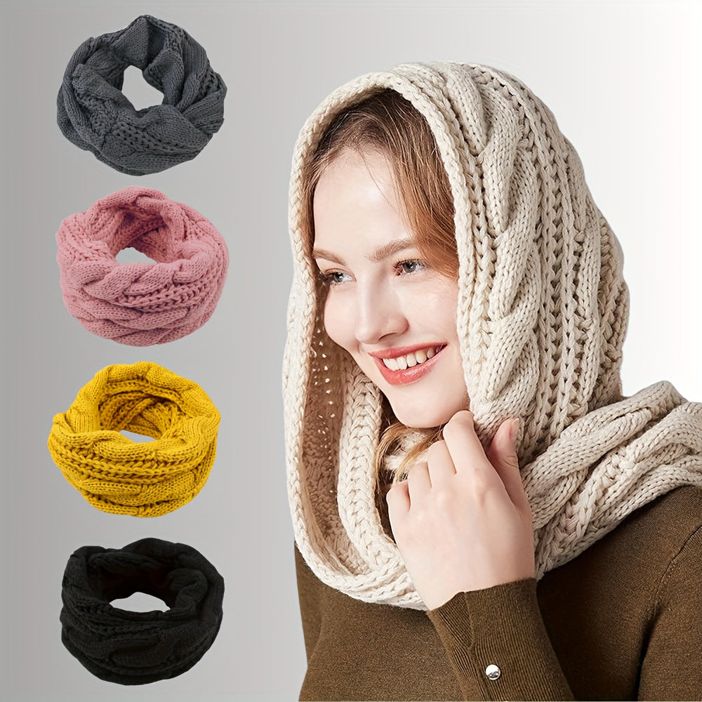 Écharpe Femme Épaisse Pour Hiver Chaude Élastique Élégante Multicolore Confortable Idée Cadeau Noël by LSDLBoutique.ch