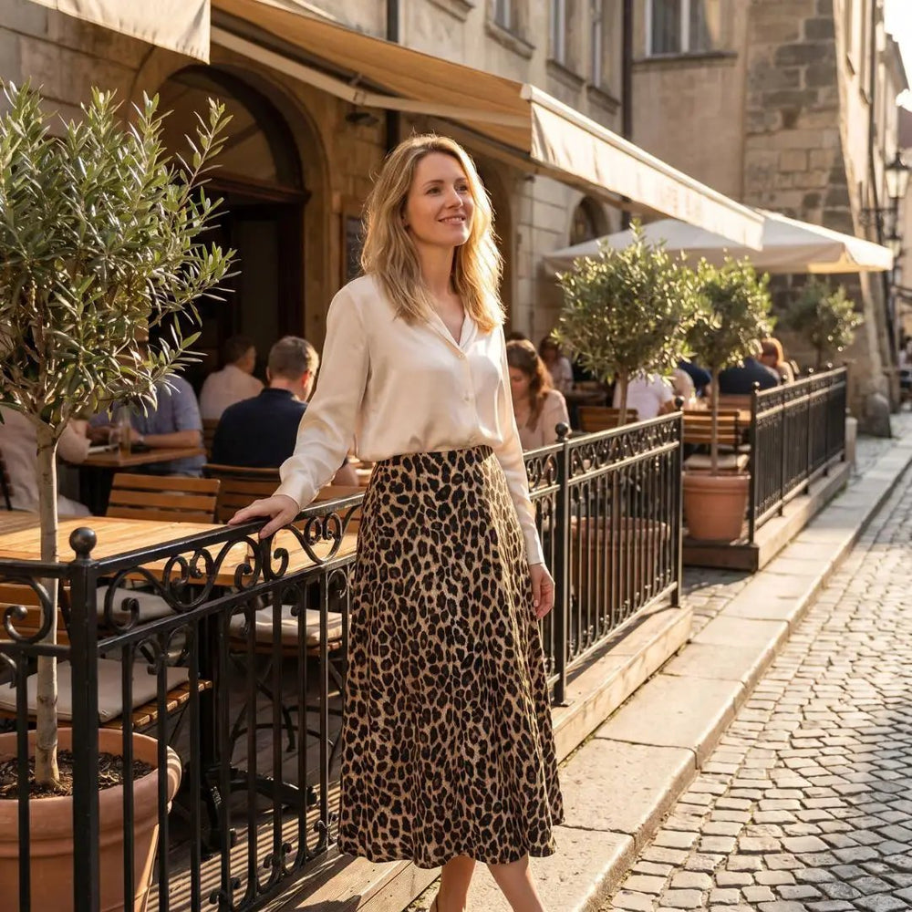Robe Léopard Élégante : Osez la Férocité Douce de la Silhouette A-Line