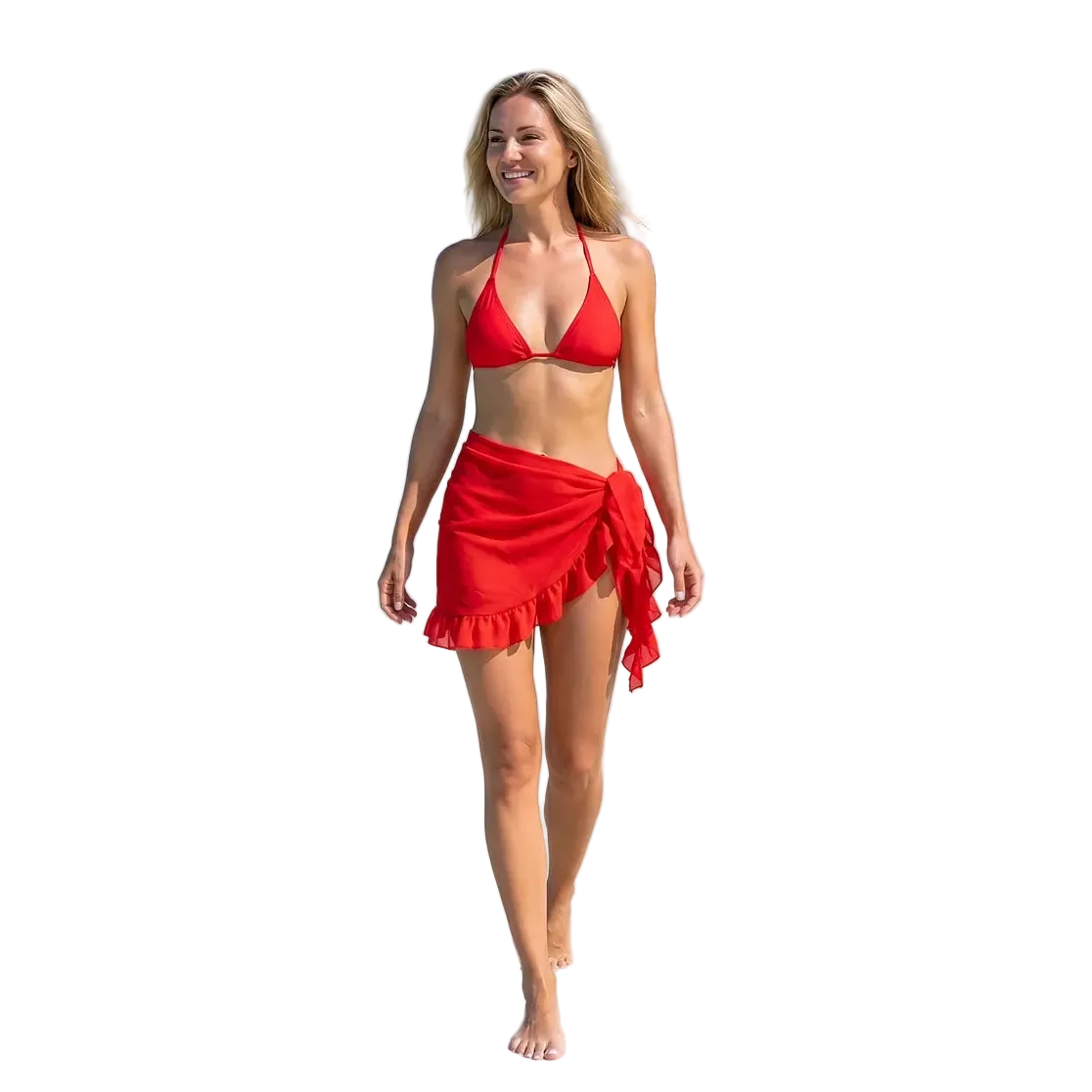 Jupe courte à volants – Sarong de plage – 6 coloris disponibles