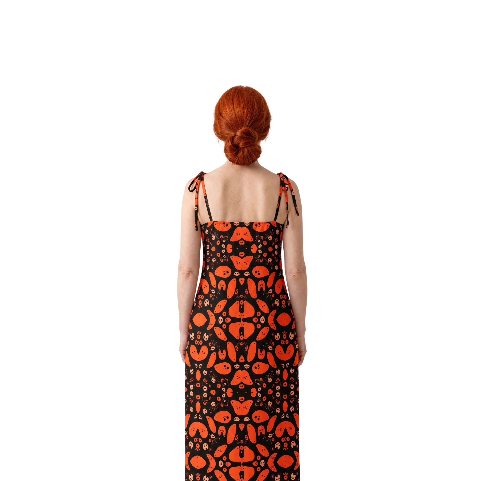 Robe midi bretelles nouées – Linde