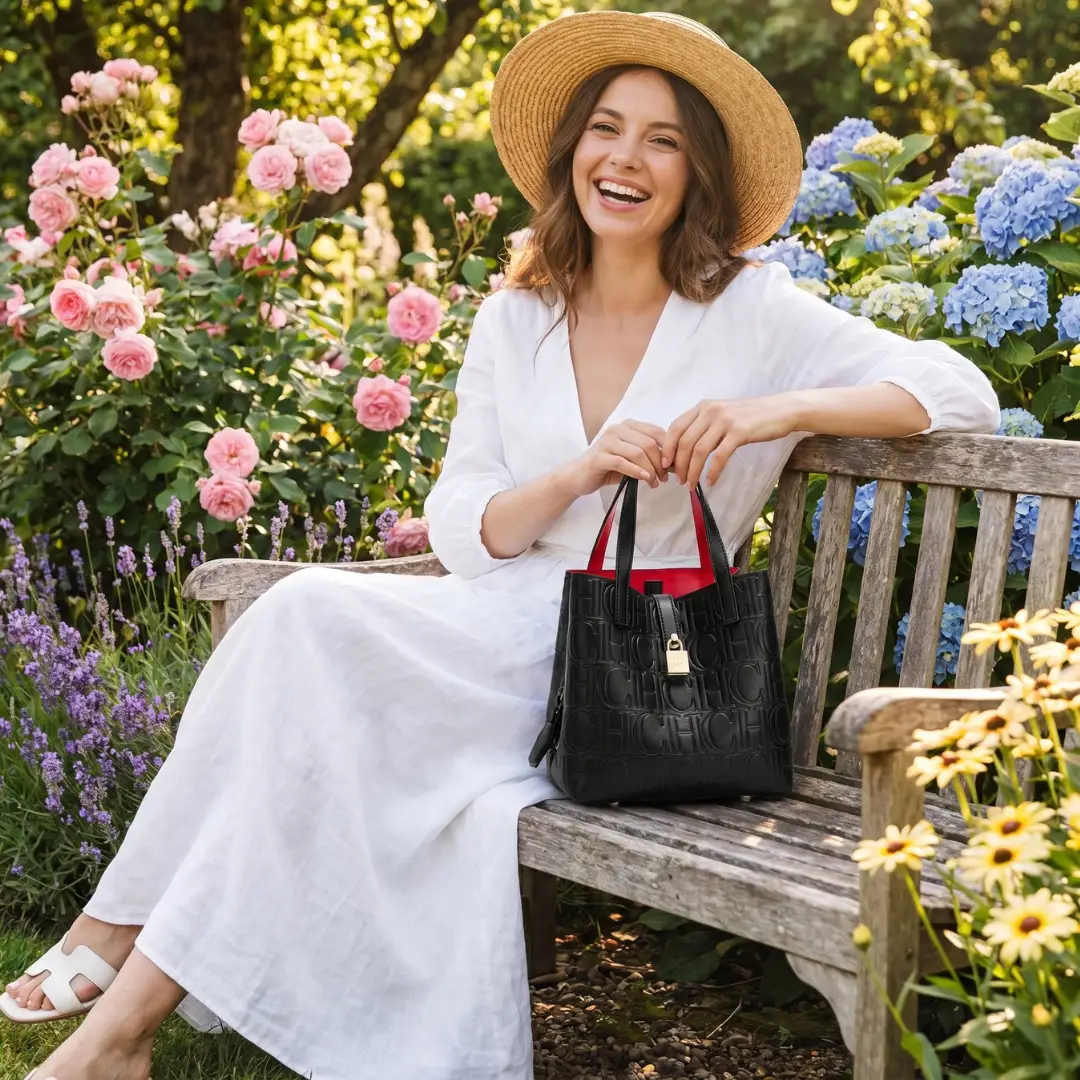 Embossed PU shopping bag – Casual Tote