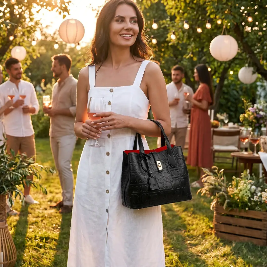 Embossed PU shopping bag – Casual Tote