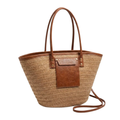 Sac cabas de plage en paille tressée - LSDLBoutique
